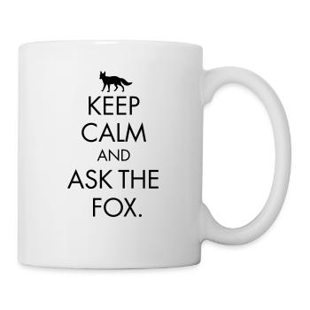 Keep Calm And Ask The Fox - Tasse - Weiß - Rechts