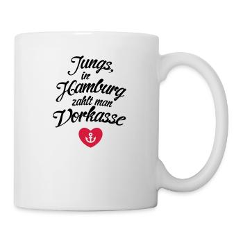 Vous payez à l'avance les garçons (c), à Hambourg, - Mug blanc - blanc - Droite
