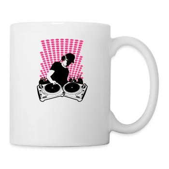 DJ turntables - Mug - white - Right
