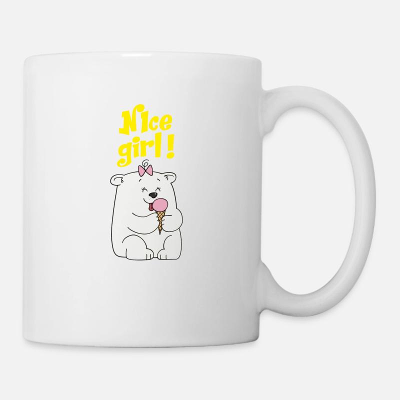Jolie petite fille / ours de glace - Mug blanc - blanc