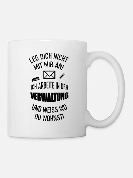 Verwaltungsangestellte Büro Praxis Rezeption Firma - Tasse - Weiß