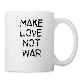 Make love not war, peace - Tasse - Weiß - Rechts