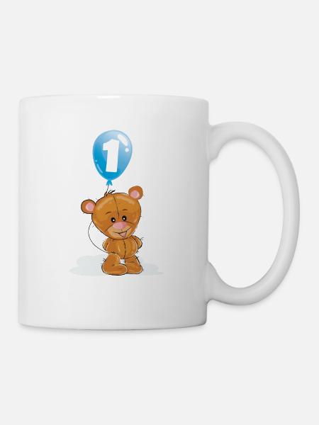 1. Geburtstag Erster Geburtstag Ich bin 1 Endlich - Tasse - Weiß