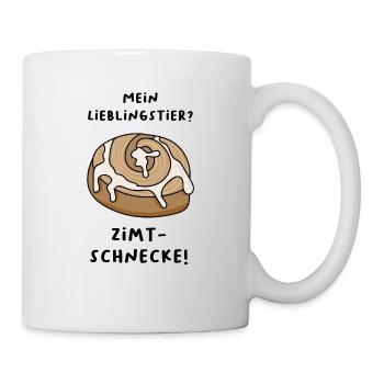 Mon animal préféré? Brioche à la cannelle! Dire drôle - Mug blanc - blanc - Droite