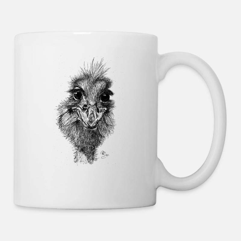Glücklicher Strauß - Tasse - Weiß