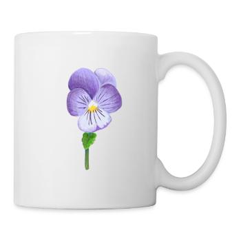 Viola tricolor - Tasse - Weiß - Rechts