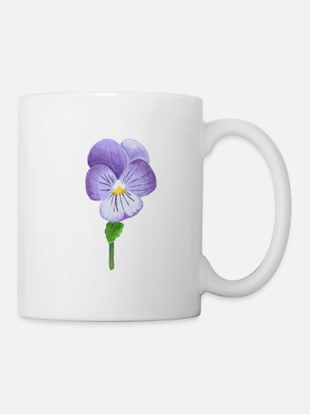 Viola tricolor - Mug - white