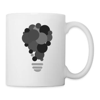 CREATIVITY lightbulb black and white schwarz/weiss - Tasse - Weiß - Rechts