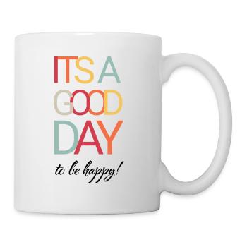 C’est une bonne journée pour être heureux - Mug blanc - blanc - Droite