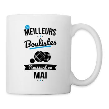 Les meilleurs boulistes naissent en Mai - Mug blanc - blanc - Droite
