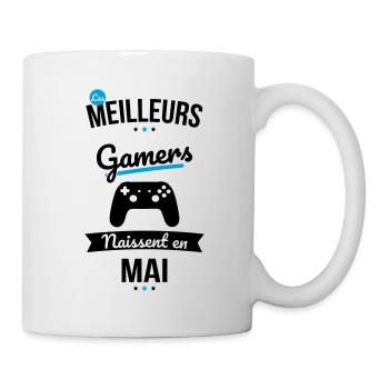 Les meilleurs gamers naissent en Mai - Mug blanc - blanc - Droite