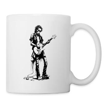 Guitare électrique jouant zombie - Mug blanc - blanc - Droite