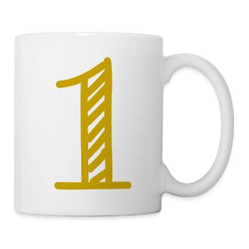 1. 1 YEAR. 1st ANNIVERSARY. BIRTHDAY 1 YEAR. ONE - Mug - white - Right
