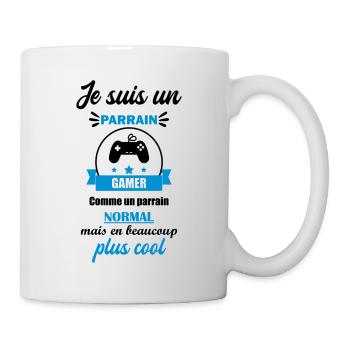 parrain gameur, cadeau geek, gamer, gaming - Mug blanc - blanc - Droite