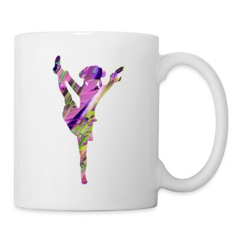 Gardetanz,Gardetänzerin,karneval,fasching,graffiti - Tasse - Weiß - Rechts