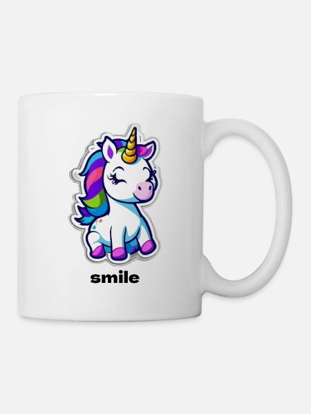 Licorne pour la bonne humeur - Mug blanc - blanc