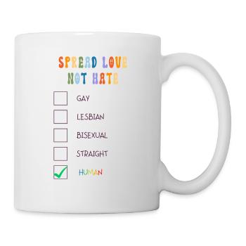 Only love, no hate. - Mug - white - Right
