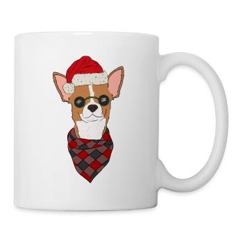 Chihuahua Weihnachtspullover rot weiß kurzhaar - Tasse - Weiß - Rechts