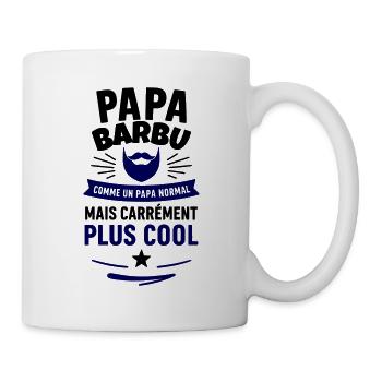 Papa barbu – plus cool qu’un papa normal - Mug blanc - blanc - Droite
