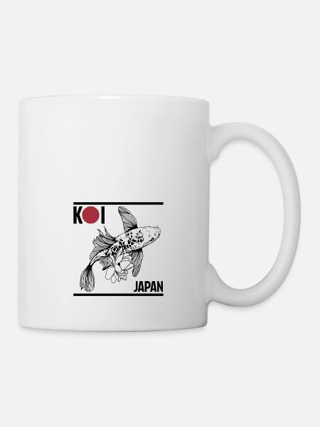 Tshirt drapeau Japon Tancho cadeau carpe Koi - Mug blanc - blanc
