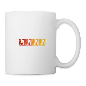 Eis Curling Curler Eisstockschießen Retro Geschenk - Tasse - Weiß - Rechts