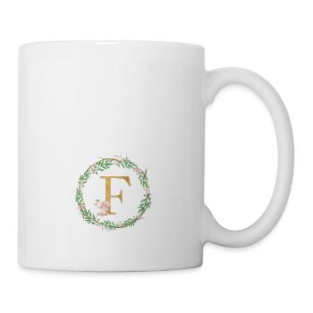 Monogramme F personnalisable - Mug blanc - blanc - Droite