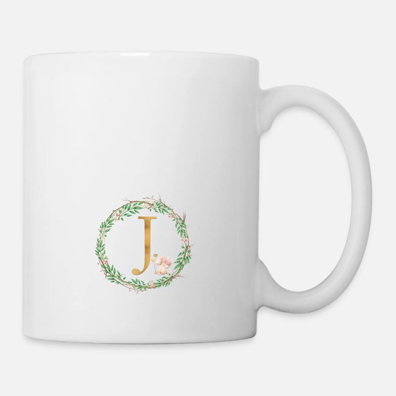 Monogramme personnalisable J - Mug blanc - blanc