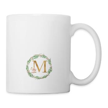 Personalisierbar Monogramm M - Tasse - Weiß - Rechts