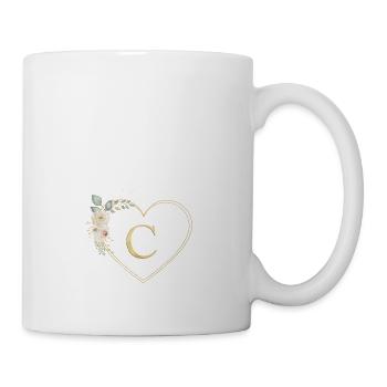 Customizable heart monogram C - Mug - white - Right