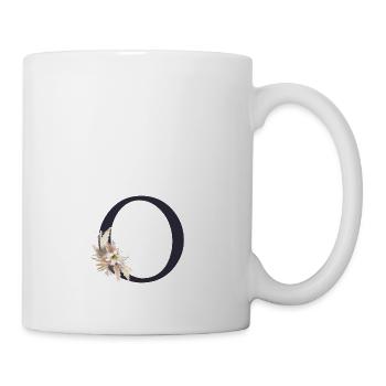 Monogramme personnalisable O Floral - Mug blanc - blanc - Droite
