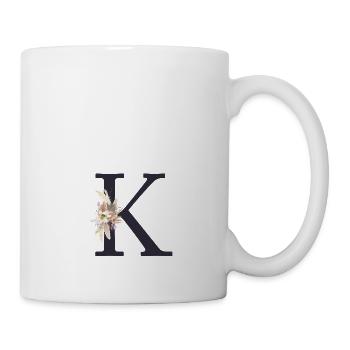 Customizable Monogram K Floral - Mug - white - Right