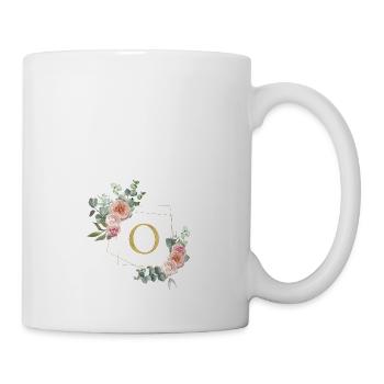 Monogramme personnalisable O Floral - Mug blanc - blanc - Droite