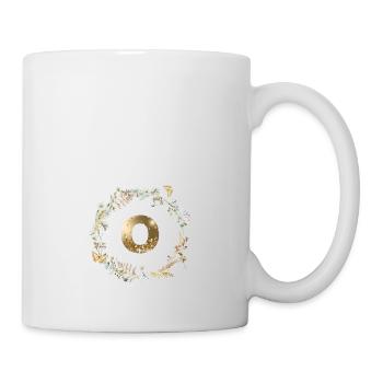 O Monogramme paillettes Boho Couronne - Mug blanc - blanc - Droite
