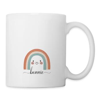 Bonnie! Regenbogen, personalisierbar - Tasse - Weiß - Rechts
