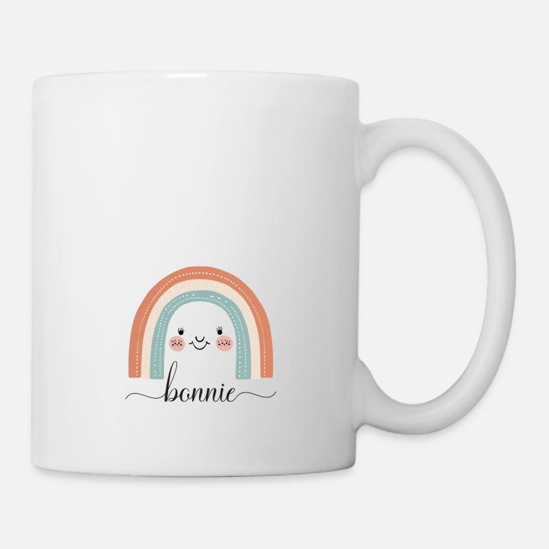 Bonnie! Arc-en-ciel, personnalisable - Mug blanc - blanc