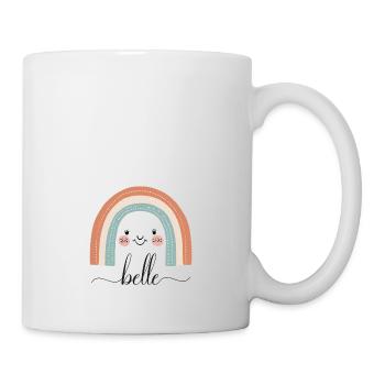 Belle! Arc-en-ciel, personnalisable - Mug blanc - blanc - Droite