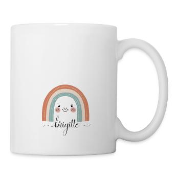 Brigitte! Arc-en-ciel, personnalisable - Mug blanc - blanc - Droite