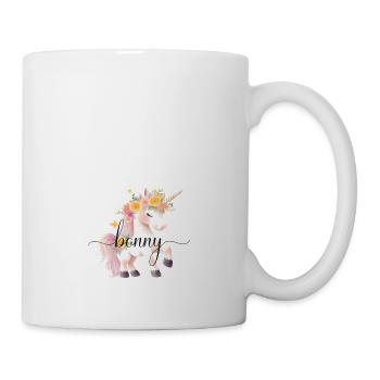 Bonny! Design fleur de licorne, personnalisable - Mug blanc - blanc - Droite