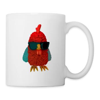 Cool Red Chicken Strong - Mug - white - Right