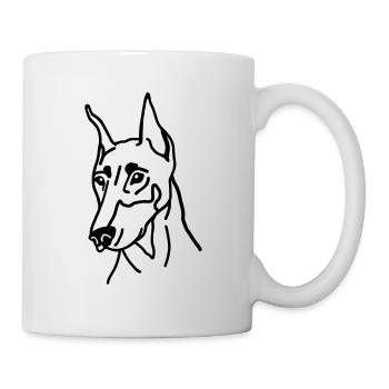 Dobermann - Tasse - Weiß - Rechts