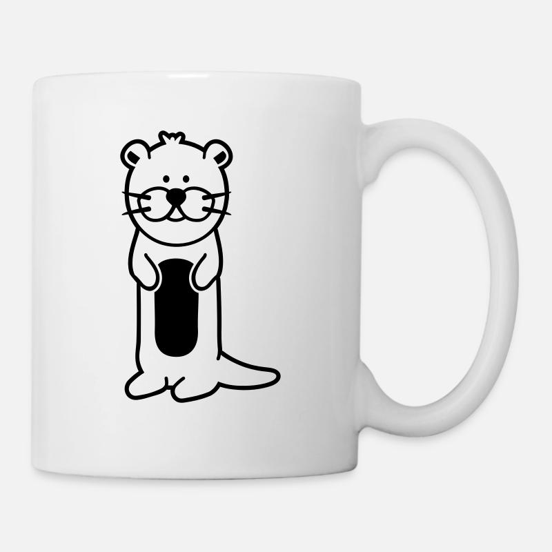 loutre - Mug blanc - blanc