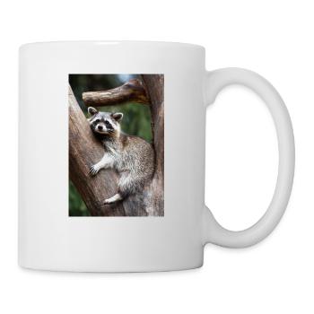 North American racoon (in german Waschbär) - Tasse - Weiß - Rechts