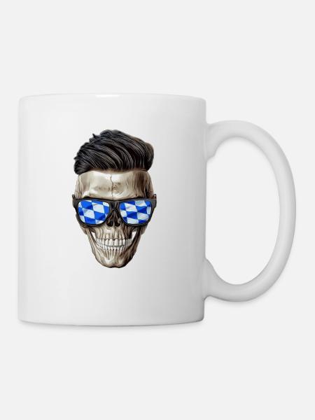 Bavarian skull - Tasse - Weiß