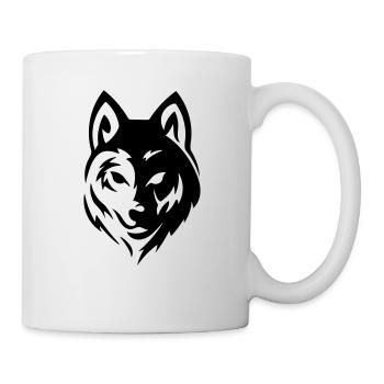 Wolf - Tasse - Weiß - Rechts