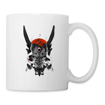 Japan Oni Maske - Tasse - Weiß - Rechts