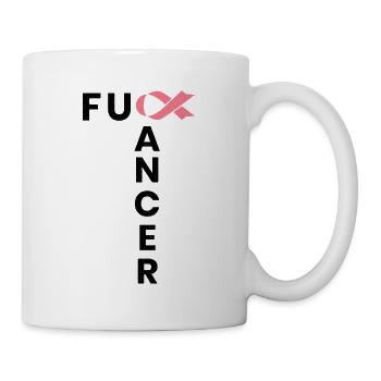 Fuck Cancer Cancer Beaten Cancer Survivor Chemothe - Tasse - Weiß - Rechts
