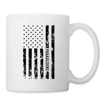 Retro Graphic Paragliding Paraglider Parachute Sky - Tasse - Weiß - Rechts