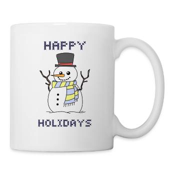 Snowman Merry Christmas Happy Holidays Gift - Tasse - Weiß - Rechts