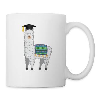 Drôle de lama avec graduation Hat School Graduation - Mug blanc - blanc - Droite