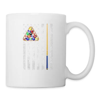 Drapeau américain Billiard Vintage - Mug blanc - blanc - Droite